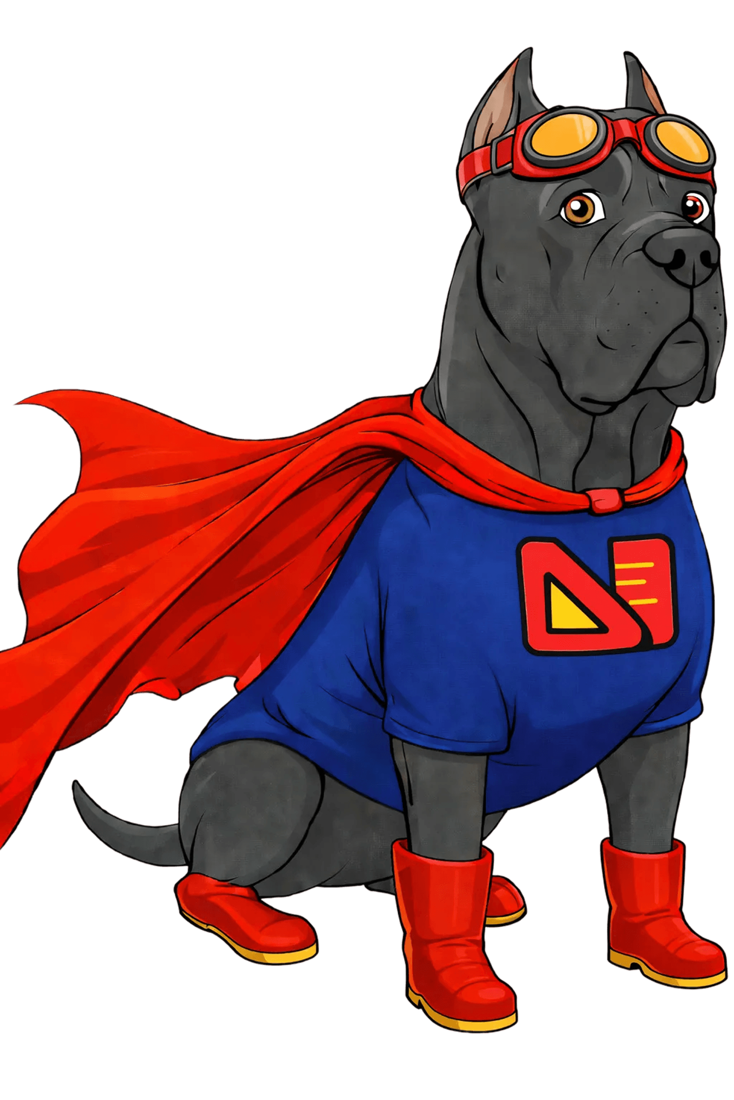 Luke UX superhero dog illustration
